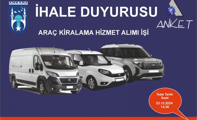 İHALE DUYURUSU